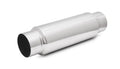Vibrant Performance Large Diameter Bottle Style Resonator Part Number 17970, 5 Inch Body Diameter, 3.5 Inch Inlet and Outlet, Stainless Steel