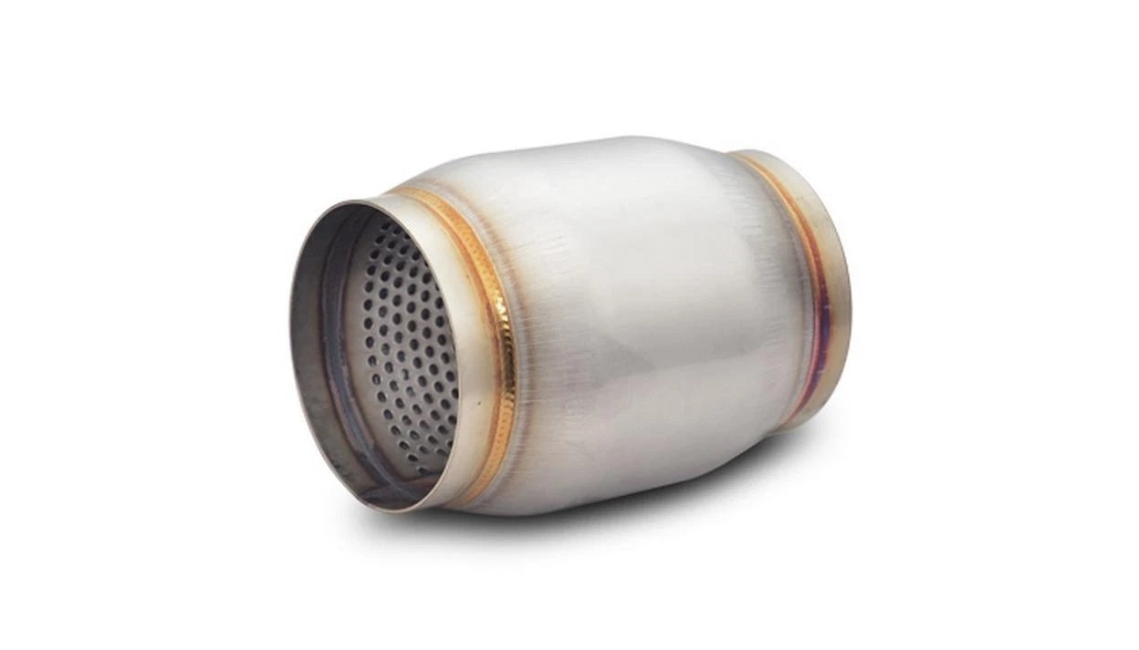 Vibrant Performance Stainless Steel Race Muffler 17975 with 4-Inch Inlet and Outlet
