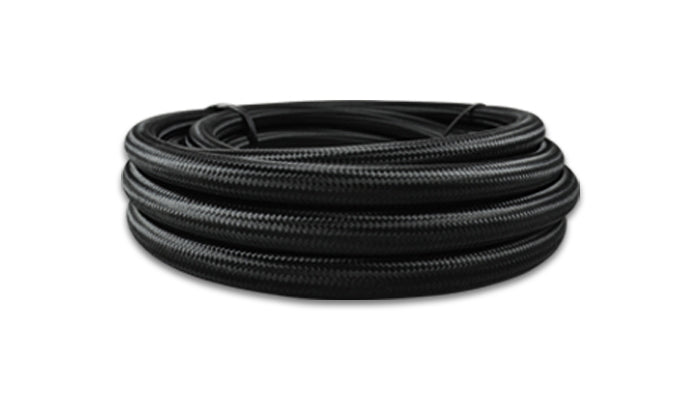 Vibrant Performance 18968 Black Nylon Braided PTFE Flex Hose, 8 AN, 10 Feet