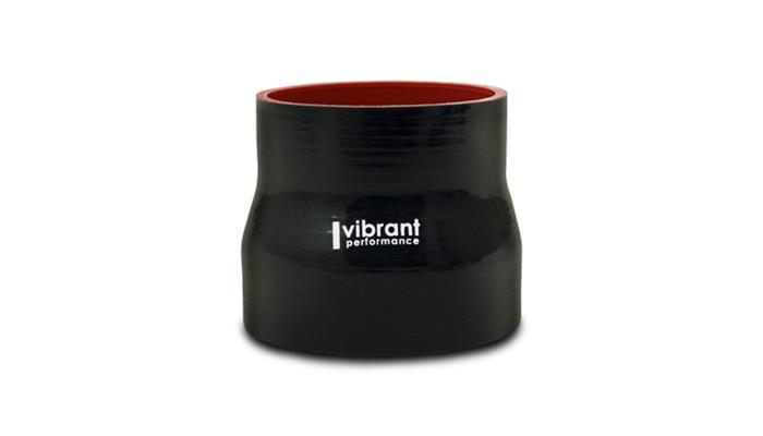 Vibrant Performance Reducer Coupler 5 Inch I.D. to 4 Inch I.D. Silicone Black