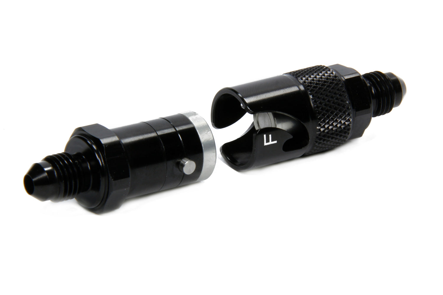Vibrant Performance VIB20804 Quick Release Fitting with Viton Seal, 4 AN Male Aluminum Black Anodized
