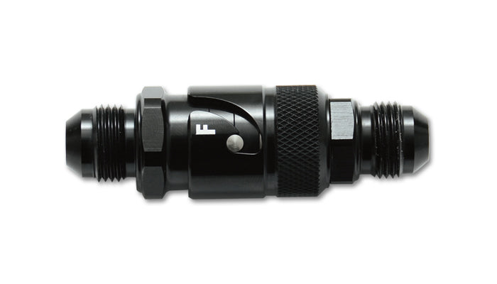 Vibrant Performance 20812 Quick Disconnect Fitting with Viton Seal for -12 AN Male Aluminum Black Anodized