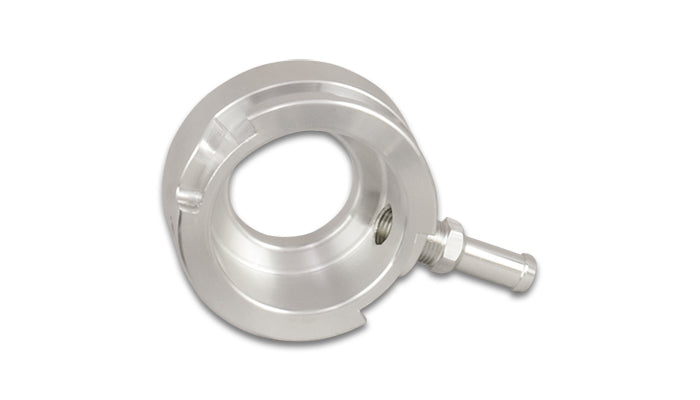 Vibrant Performance Weld On Radiator Filler Neck 42mm ID with 1/16 in NPT Port and 5/16 in Hose Barb Fitting, Aluminum Natural Finish