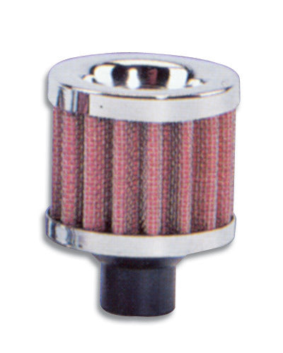 Vibrant Performance VIB2167 Crankcase Breather Filter with Chrome Cap, 1/2 Inch Tube Diameter