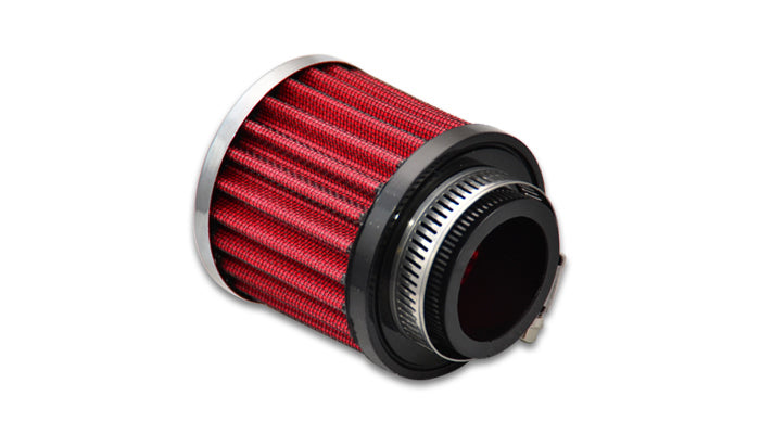 Vibrant Performance VIB2188 Crankcase Breather Filter with Chrome Cap, 1.5 Inch OD Tube, 3 Inch Round, Reusable Steel Construction
