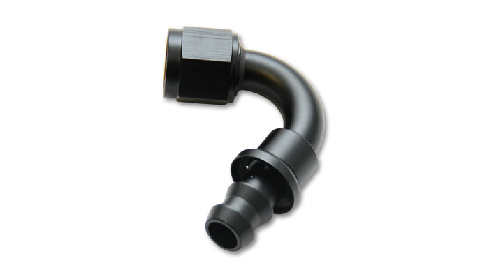 Vibrant Performance - Part Number 22210 - 10AN Push-On 120 Degree Hose End Elbow Fitting, Aluminum Black Anodized