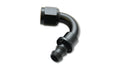 Vibrant Performance 22212 120 Degree Hose End Elbow Fitting for 12 AN Hose Barb to Female Aluminum Black Anodized