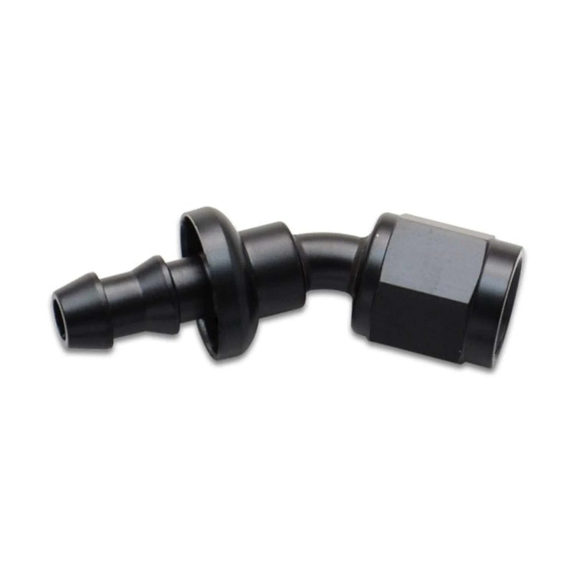 Vibrant Performance 22306 Push-On 30 Degree Hose End Elbow Fitting -6 AN Aluminum Black Anodized