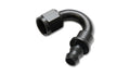 Vibrant Performance 22510 150 Degree Hose End Elbow Fitting for -10AN Hose Barb to Female Aluminum Black Anodized