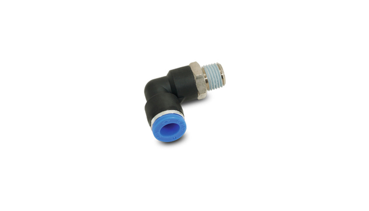 Vibrant Performance Male 90 Degree Push Lock Adapter 1/16 in NPT to 1/4 in Tube