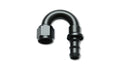 Vibrant Performance 22812 Push-On 180 Degree Hose End Fitting - 12AN Aluminum Black Anodized