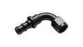 Vibrant Performance VIB22904 -4AN Push-On 90 Degree Hose End Fitting Aluminum Black Anodized