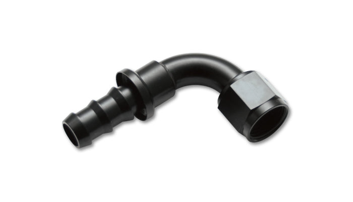 Vibrant Performance VIB22912 -12AN Push-On 90 Degree Hose End Fitting with Aluminum Black Anodized Finish