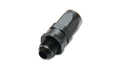 Vibrant Performance Male -6AN Flare Straight Hose End Fitting with Aluminum Construction and Black Anodized Finish