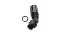 Vibrant Performance 24411 Male -12AN to 1-1/16-12 45 Degree Hose End Fitting, Aluminum Black Anodized