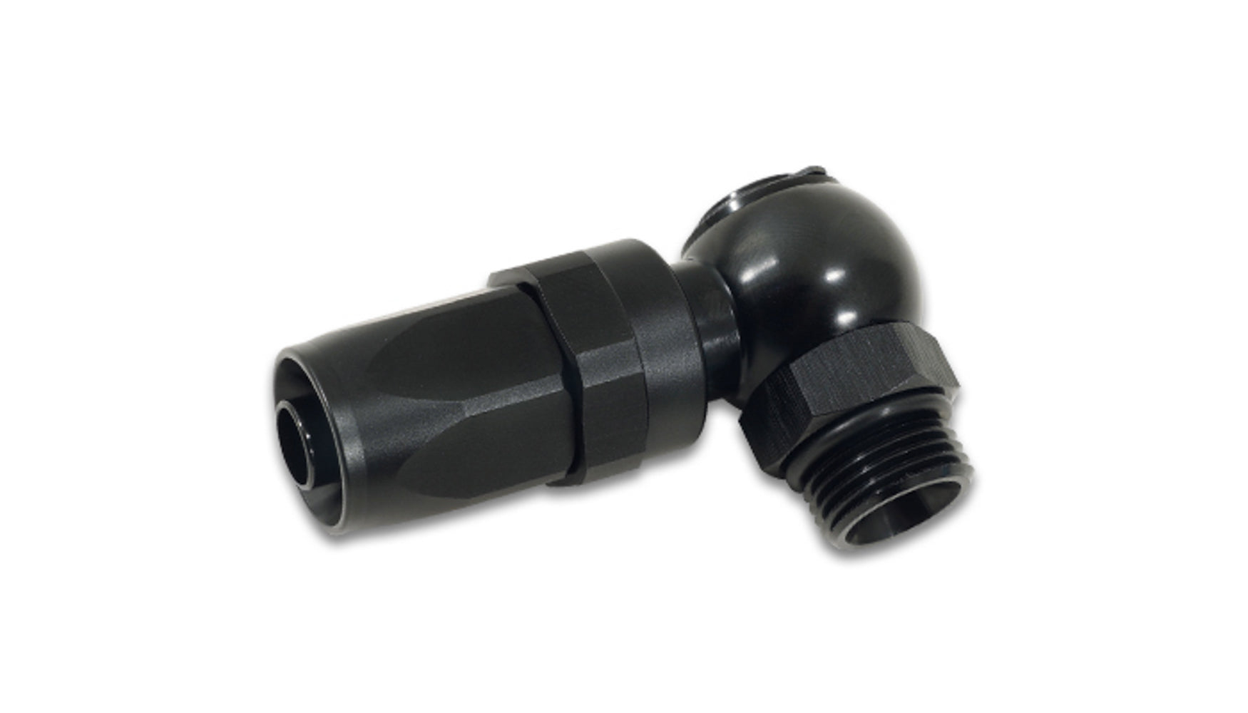 Vibrant Performance 24436 Hose End Fitting, Straight Swivel, 16 AN Male O-Ring, Aluminum, Black Anodized