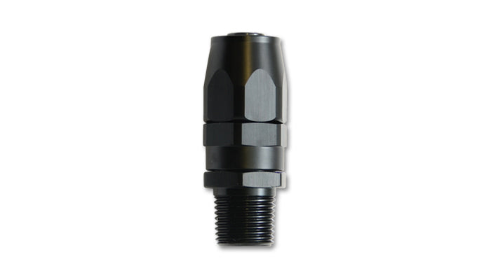 Vibrant Performance VIB26002 -6AN Male NPT Straight Hose End Fitting with Aluminum Black Anodized Finish
