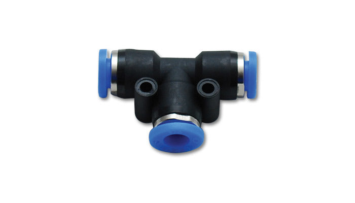 Vibrant Performance 2677 6mm Union Tee One-Touch Fitting, Plastic, Black