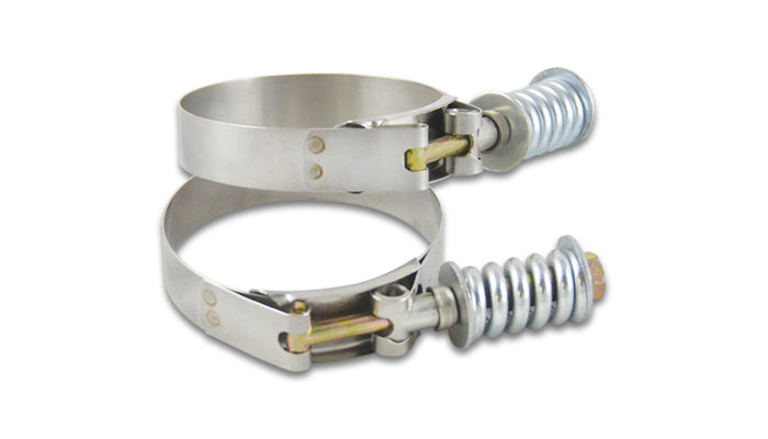 Vibrant Performance Stainless Spring Loaded T-Bolt Clamp 3.53-3.83 Inch Range