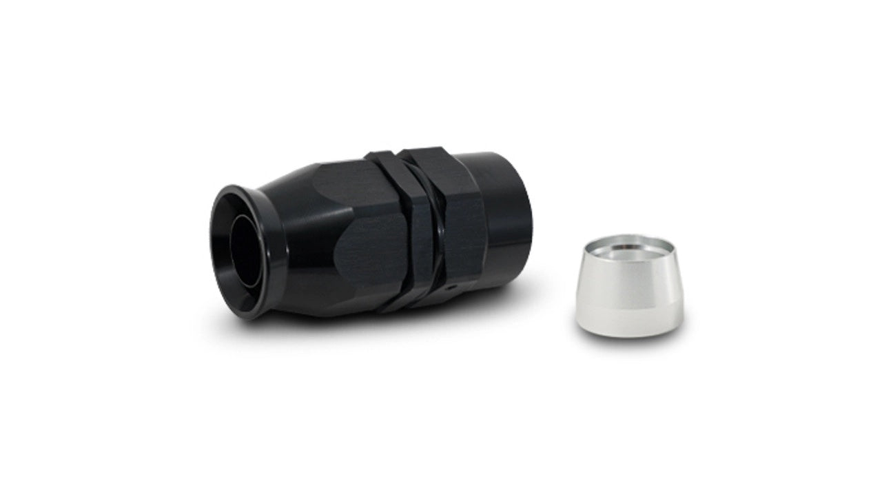 Vibrant Performance 28016 Straight Hose End Fitting for PTFE-Lined Hose, 16 AN Aluminum Black Anodized
