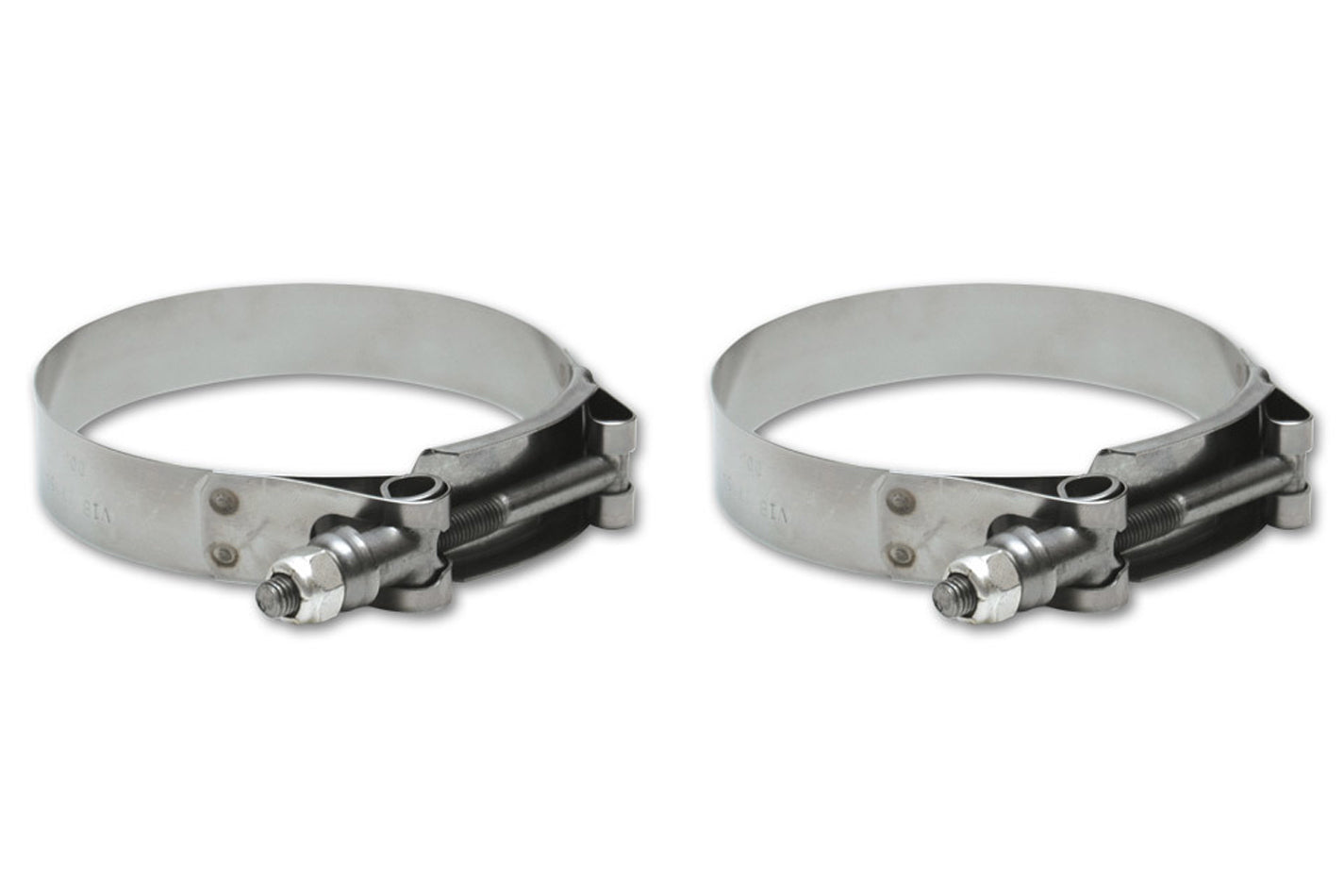 Vibrant Performance VIB2804 Stainless Steel T-Bolt Hose Clamps, 6 Inch Diameter, Pack of 2