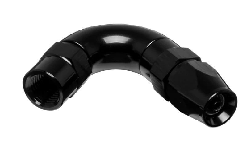 Vibrant Performance 28203 120 Degree Hose End Fitting for -3AN PTFE Hose, Aluminum Black Anodized