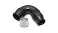 Vibrant Performance 28206 120 Degree High Flow Hose End Fitting -6 AN PTFE, Black Anodized Aluminum