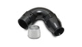 Vibrant Performance 28212 120 Degree High Flow Hose End Fitting for 12AN PTFE Hose, Aluminum Black Anodized