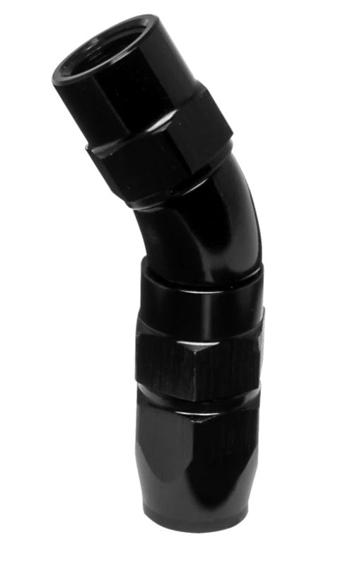 Vibrant Performance 28303 30 Degree -3AN PTFE Hose End Fitting with Aluminum Black Anodized Finish