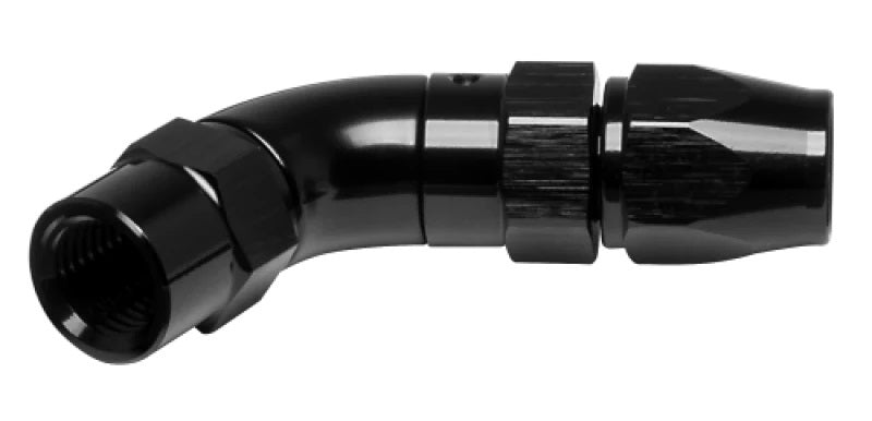 Vibrant Performance 28403 45 Degree Hose Fitting -3AN PTFE Hose to 3AN Female Aluminum Black Anodized