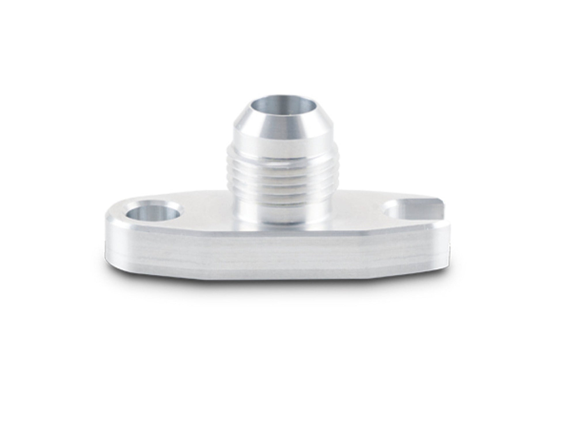 Vibrant Performance Turbo Oil Drain Flange 10AN Male Aluminum Natural Finish
