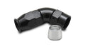 Vibrant Performance 28606 60 Degree High Flow Hose End Fitting -6 AN PTFE with Aluminum Black Anodized Finish
