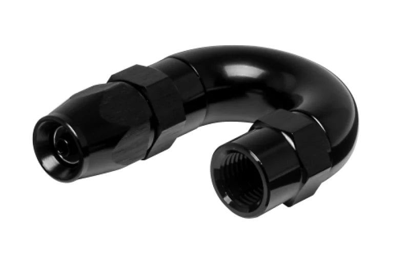 Vibrant Performance 28803 180 Degree -3AN PTFE Hose End Fitting, Aluminum Black Anodized