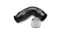 Vibrant Performance 28904 Full Flow PTFE Hose End Fitting, 90 Degree, 4AN Female, Aluminum Black Anodized