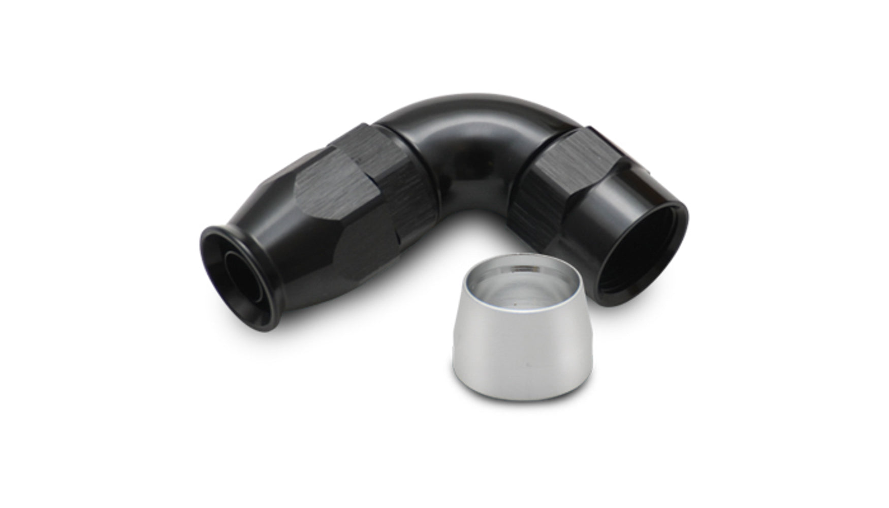 Vibrant Performance 28912 -12AN 90 Degree Hose End for PTFE Hose, Aluminum Black Anodized