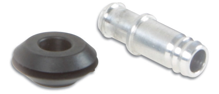 Vibrant Performance 2895 Vacuum Line Fitting, 10mm O.D. to 3/8 Inch Hose Barb, Aluminum, 1.5 Inches Long