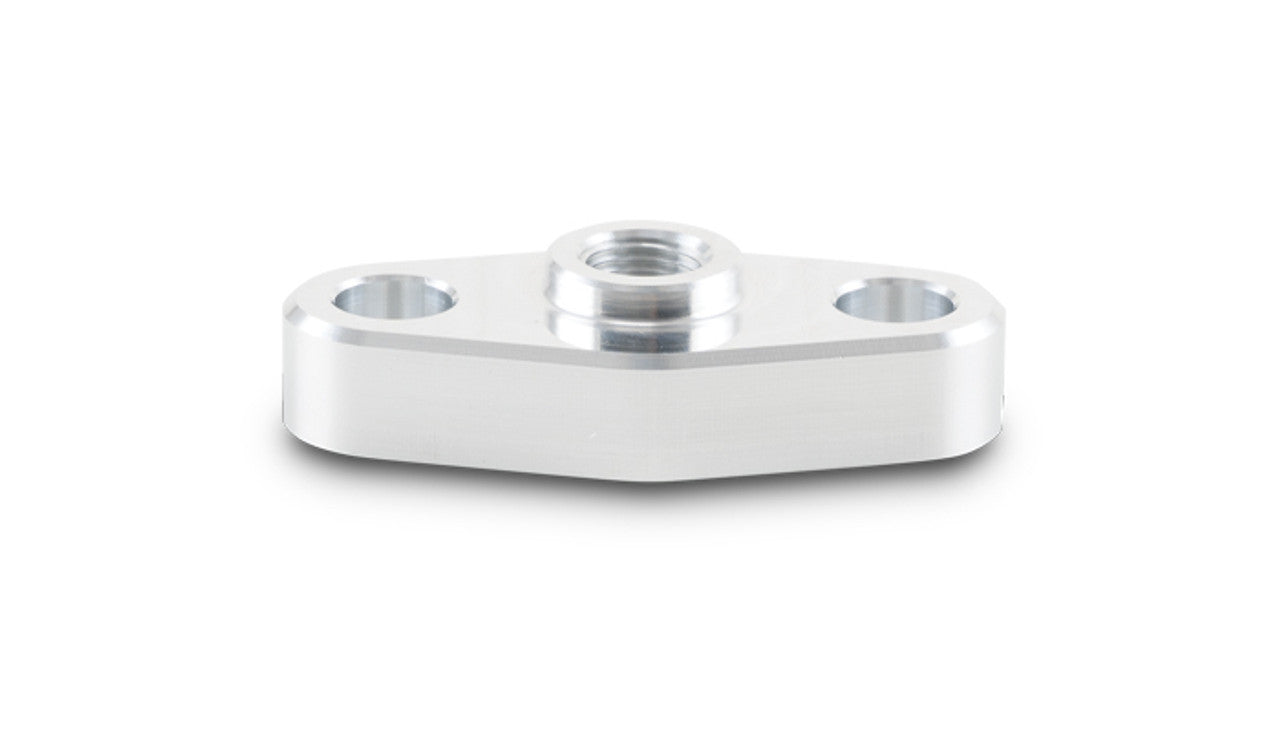 Vibrant Performance VIB28990 Oil Inlet Flange for Garrett GT47, GT50, and GTX Series Turbochargers, 1/8 in NPT Female, Aluminum Natural Finish