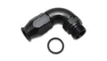 Vibrant Performance 29902 90 Degree High Flow Swivel Hose End Fitting for -6 AN PTFE Hose, Aluminum Black Anodized
