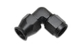 Vibrant Performance 29983 90 Degree Tight Radius Hose End Fitting for PTFE Hose, 3 AN Aluminum Black Anodized