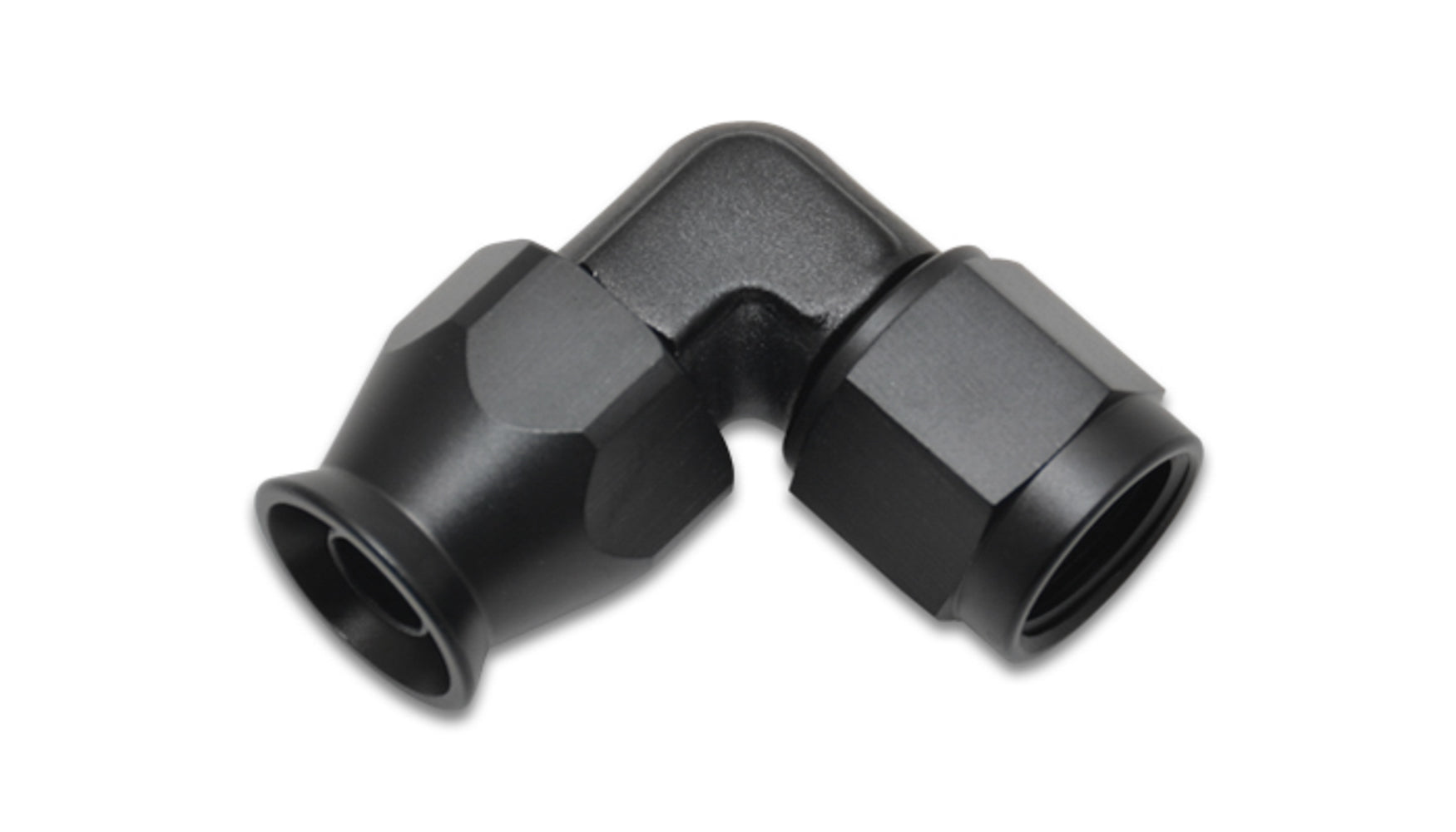 Vibrant Performance 29983 90 Degree Tight Radius Hose End Fitting for PTFE Hose, 3 AN Aluminum Black Anodized