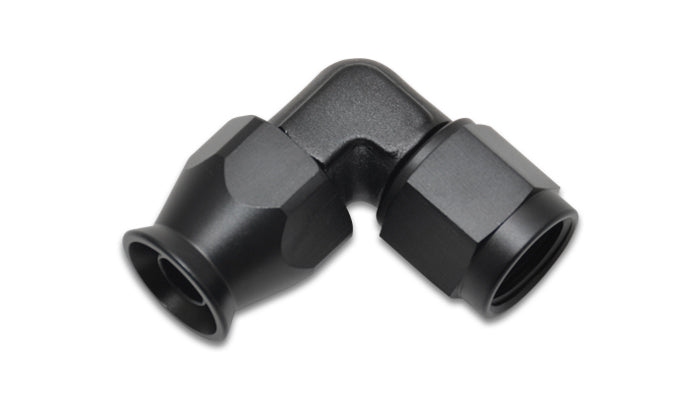Vibrant Performance 29986 90 Degree Tight Radius Hose End Fitting for -6 AN PTFE Hose, Black Anodized Aluminum