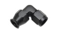 Vibrant Performance 29990 90 Degree Tight Radius Hose End Fitting for -10 AN PTFE Hose, Aluminum Black Anodized