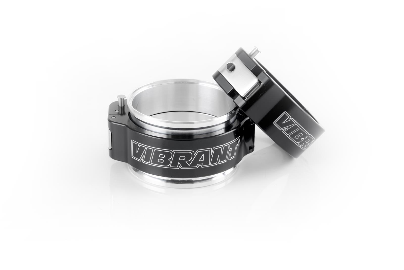 Vibrant Performance HD2.0 Clamp Assembly for 4 Inch OD Tubing, Aluminum, Black Anodized, Pinless Quick Release with Ferrule