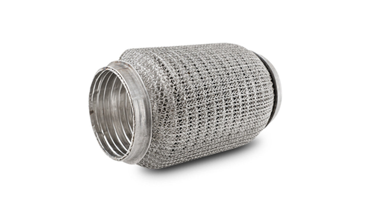 Vibrant Performance LiteFlex Welding Exhaust Flex Pipe 2.5 Inch Inlet and Outlet, 6 Inches Long, Stainless Steel