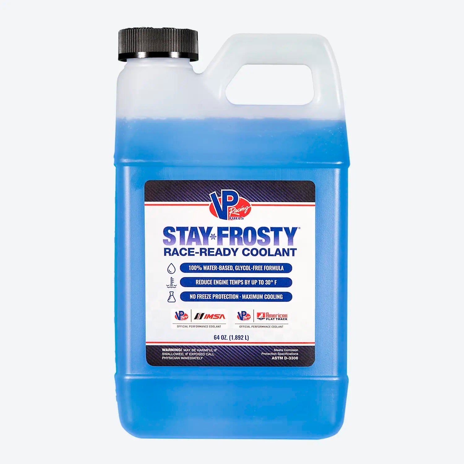VP Racing 2301 Stay Frosty Race-Ready Coolant - 64 oz Pre-Mixed High-Performance Antifreeze