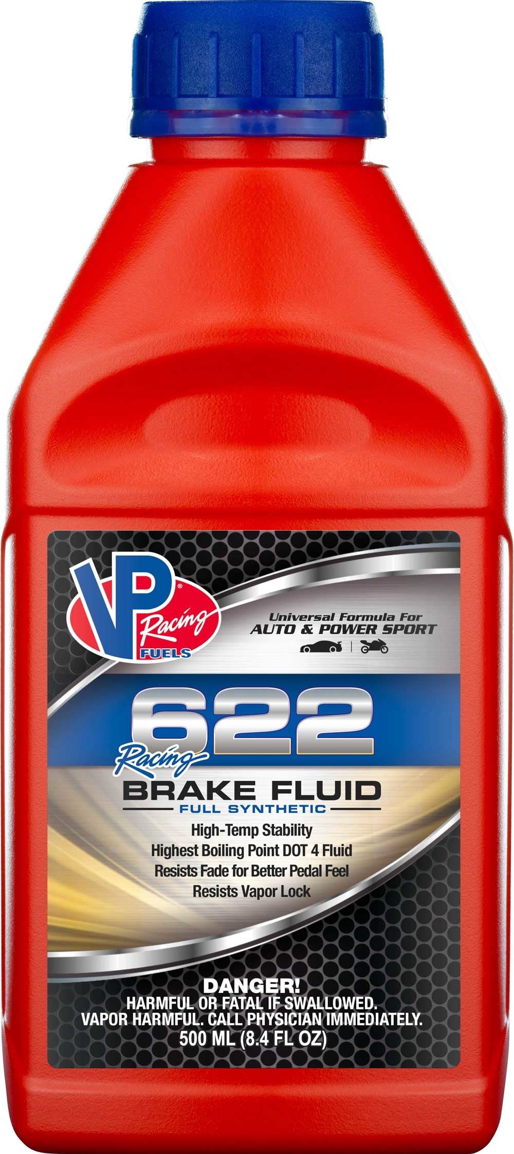 VP Racing Brake Fluid Racing 622 DOT 4 Synthetic 8.4 oz Bottle