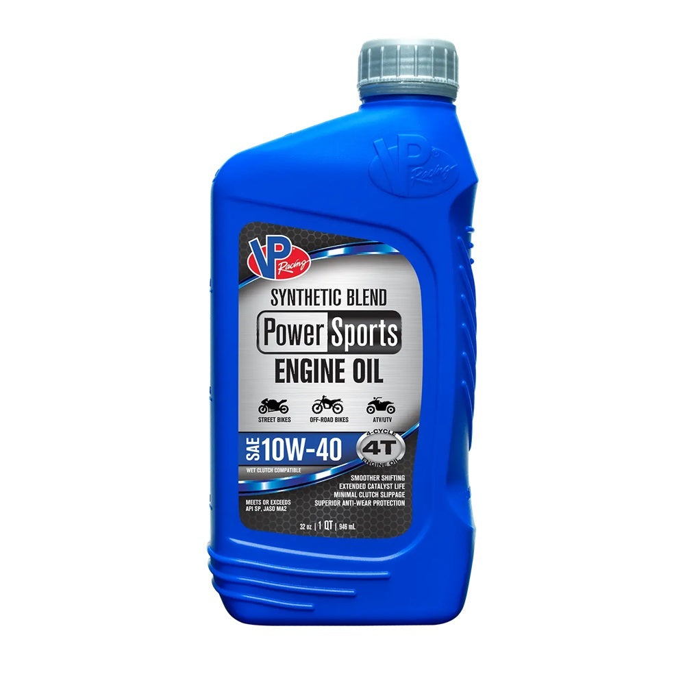 VP RACING Oil SAE 10W-40 Quart Powersport Semi-Blend Part Number 2935