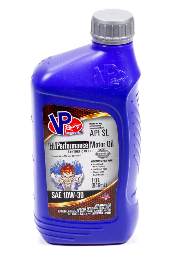 VP RACING VP-2955 10W30 Hi-Performance Racing Motor Oil, Semi-Synthetic, 1 Quart Bottle
