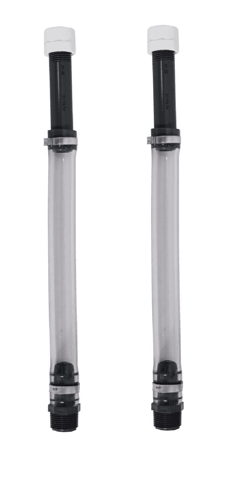 VP RACING VP3044-2 Deluxe Filler Hose with Screw-On Cap, 14 Inch Length, Clear Vinyl and Black Plastic, Pack of 2