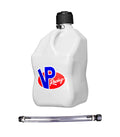 VP Racing 3520-CA Motorsports Utility Jug, 5.5 Gallon, White Square Plastic with Filler Hose and O-Ring Seal Cap